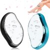 2 Pcs Crystal Hair Eraser for Women and Men - Reusable Crystal Hair Remover - Portable Magic Painless Exfoliation Easter Basket Stuffers - Blue & Black