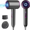 Hair Dryer for Women and Men 1875W Portable Ionic Hairdryer Travel Blow Dryer with Diffuser Nozzle Small Lightweight and Quiet Fast Drying as Salon No Heat Damage