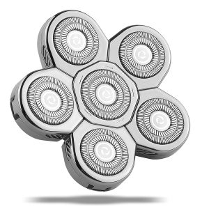 6D Head Shaver Replacement Heads, Electric Razor Replacement Heads, Shaver Replacement Blade Men Replacement, Head Shavers for Men Head, Silver